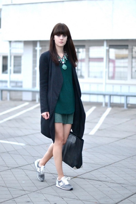 ténis sapatilhas new balance vestido saia moda ootd tendências trendy look do dia